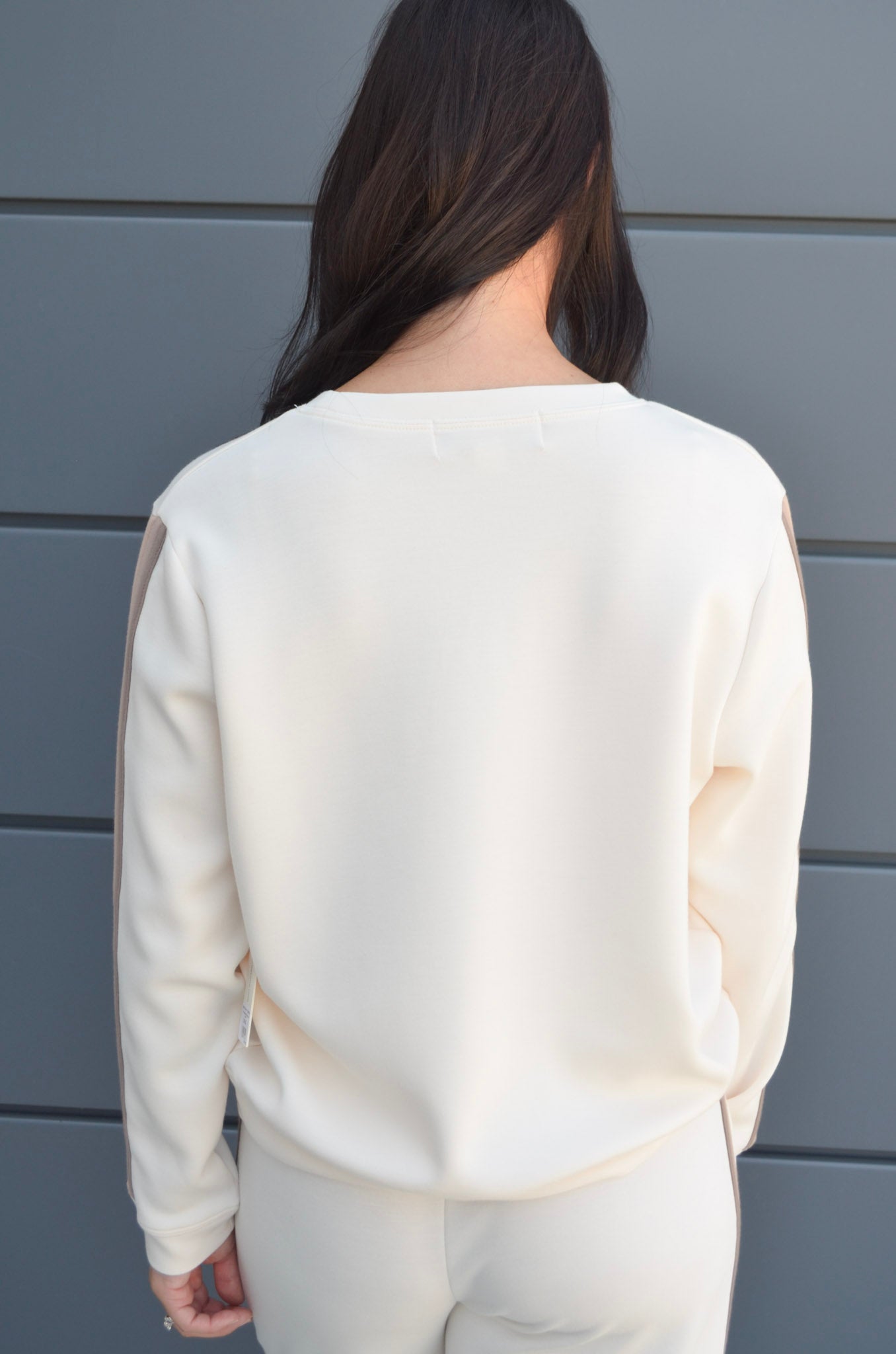 The Cloudwalk Neutral Striped Crew