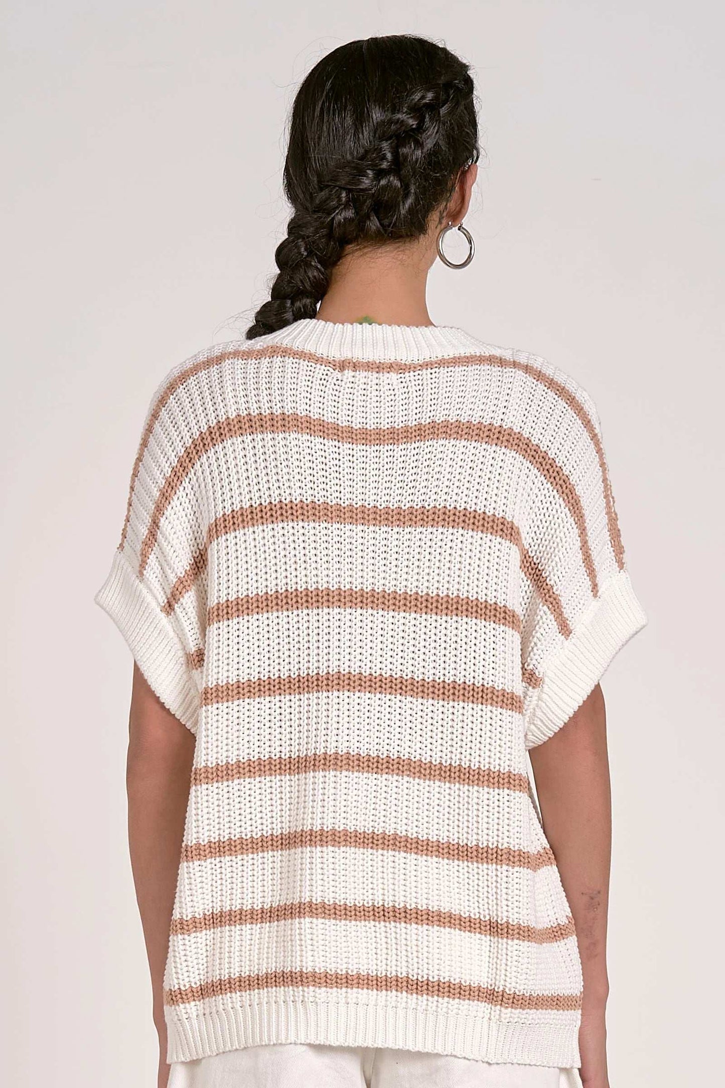 Elan Striped Crew Neck Sweater