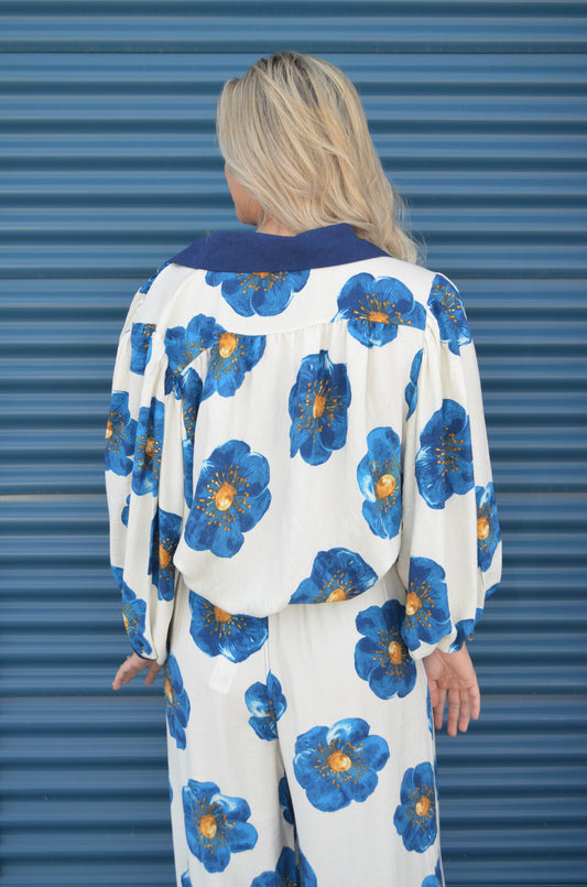 Bluebell Collared Long Sleeve Blouse