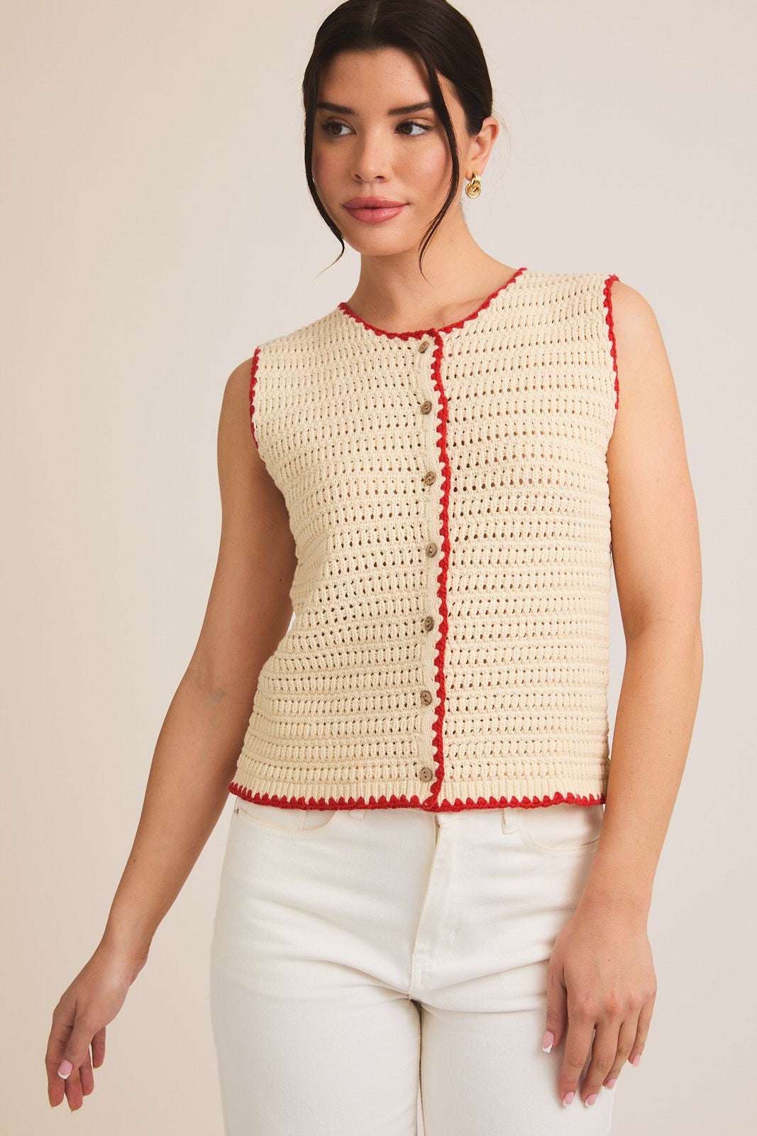 Primrose Button-up Crochet Vest