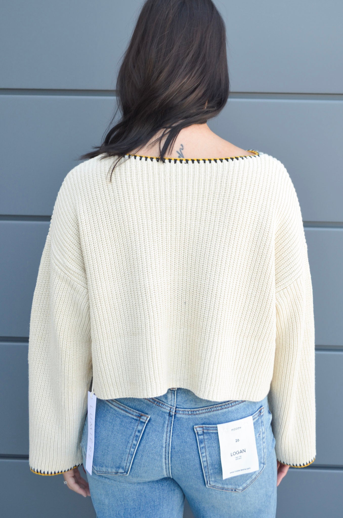 Retro Patchwork Crochet Sweater