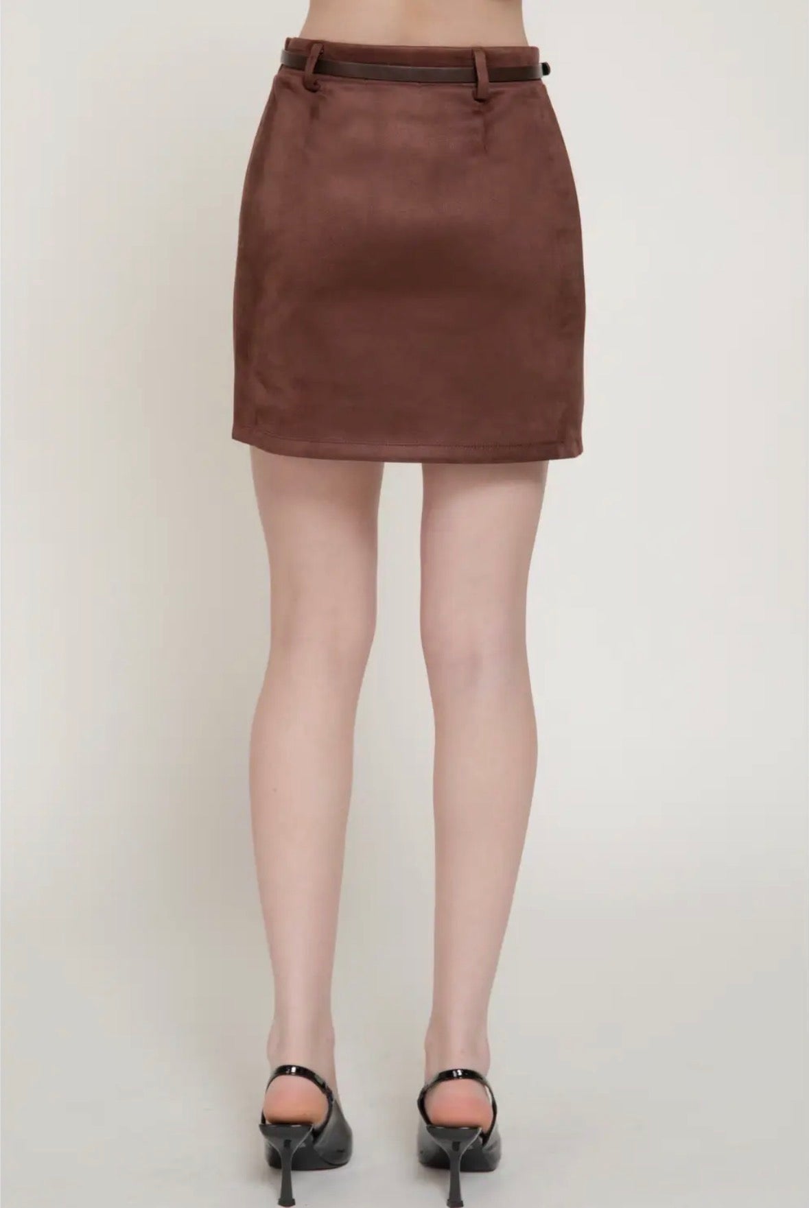 The Cocoa Suede Mini Skirt