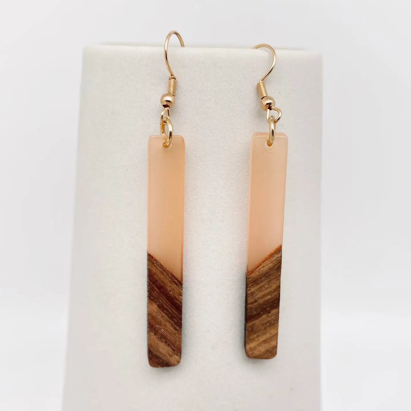 Wood & Resin Pendant Earrings