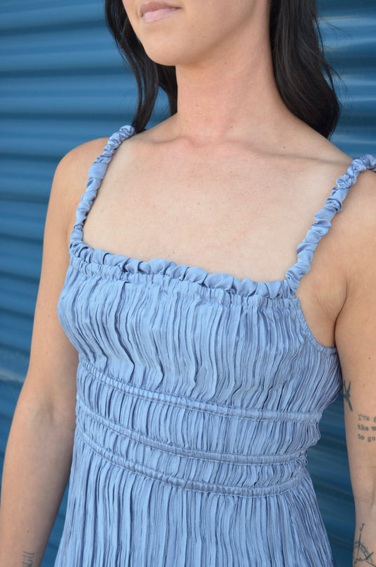 Astr Neelam Smocked Open Back Dress