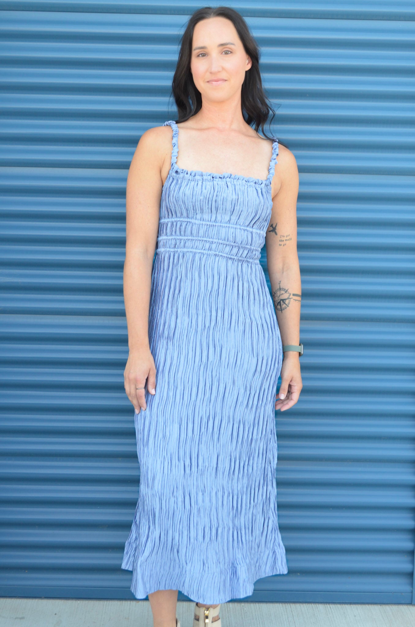 Astr | Neelam Smocked Open Back Dress