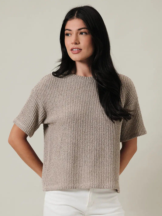 Sandstone Waffle Knit Tee