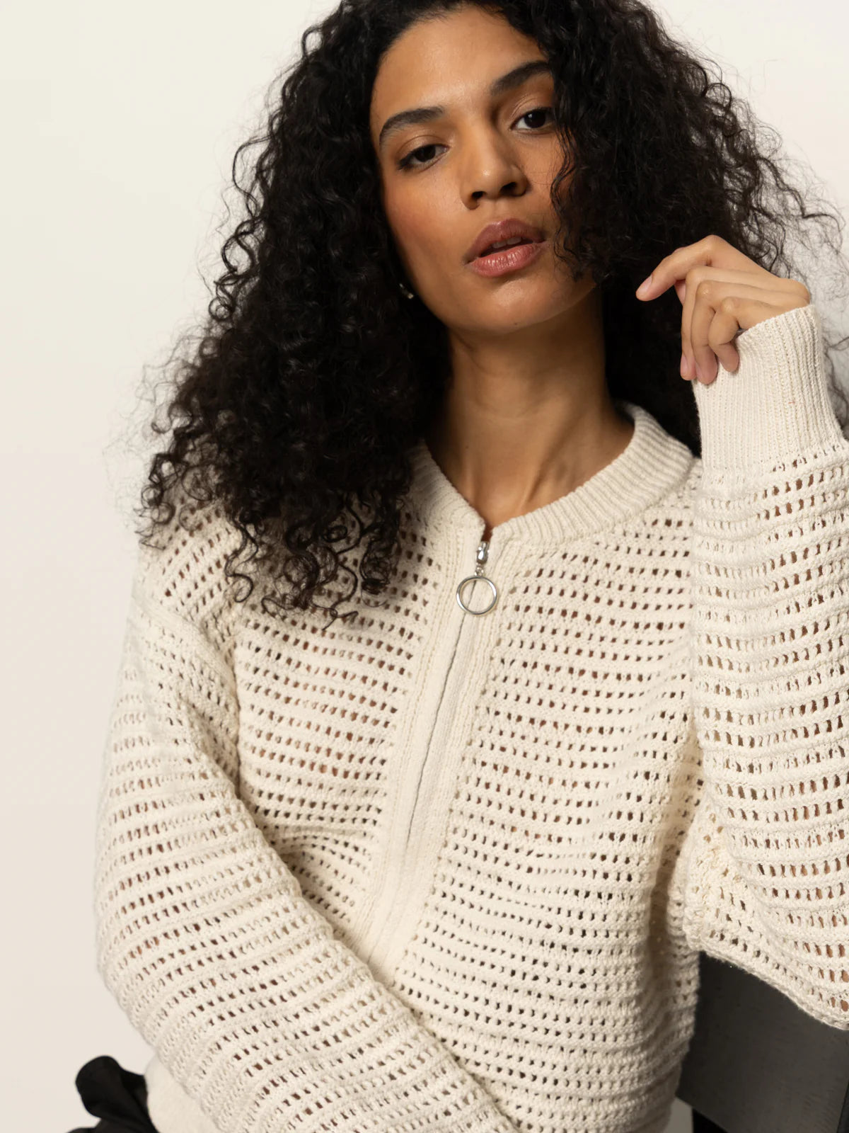 Sanctuary | Open Knit Bomber