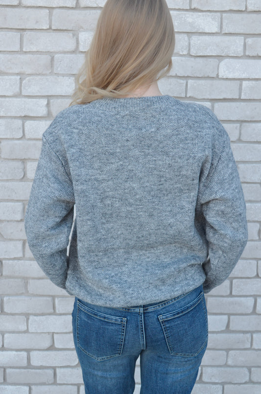 Molly Bracken Knitted Bow And Bling Sweater