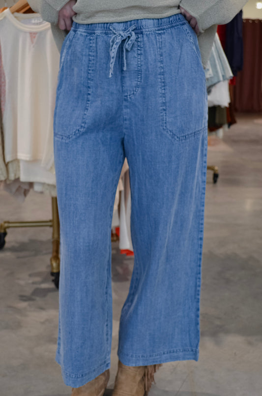 The Easy Drape Denim Pant