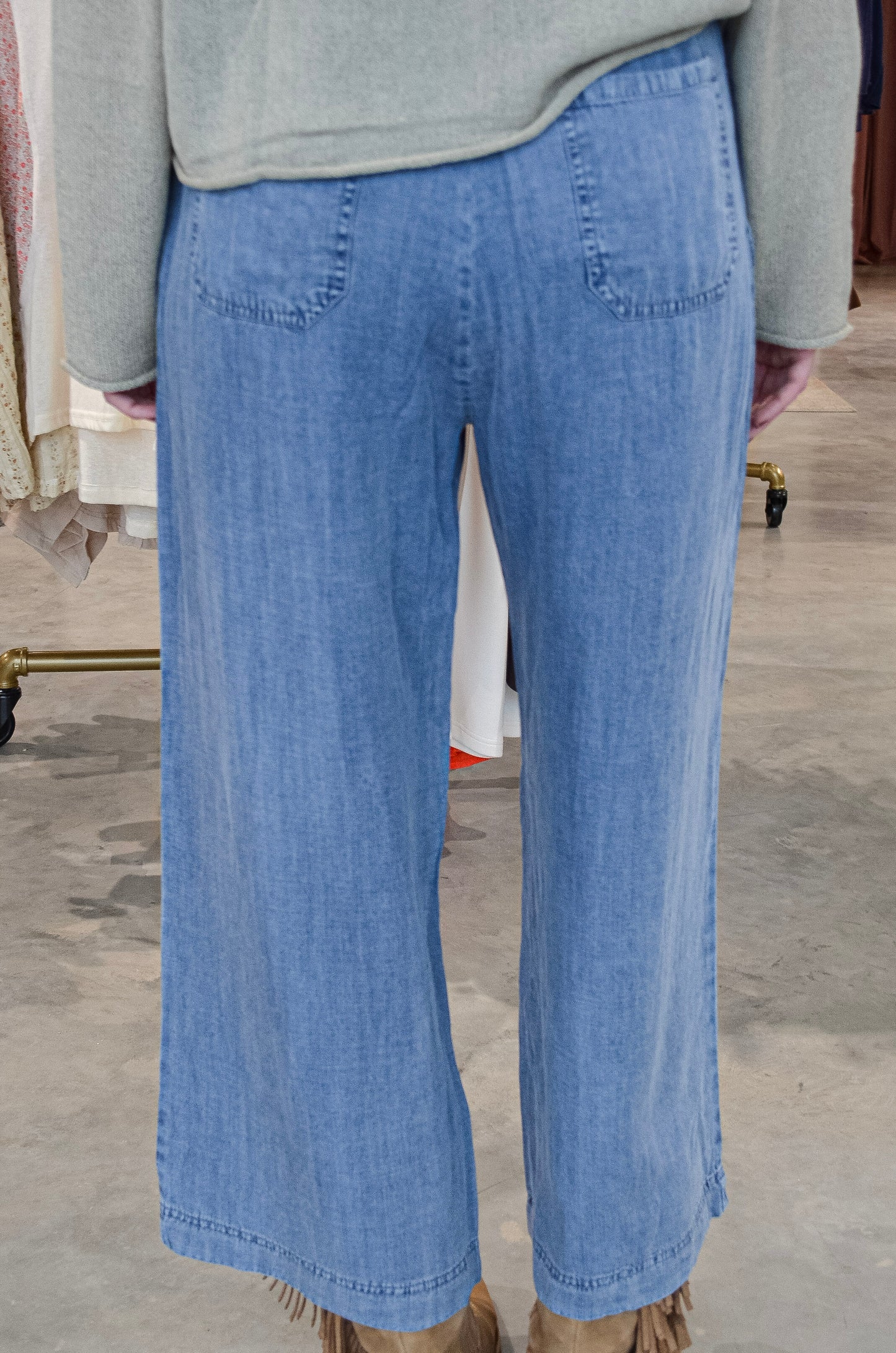 The Easy Drape Denim Pant