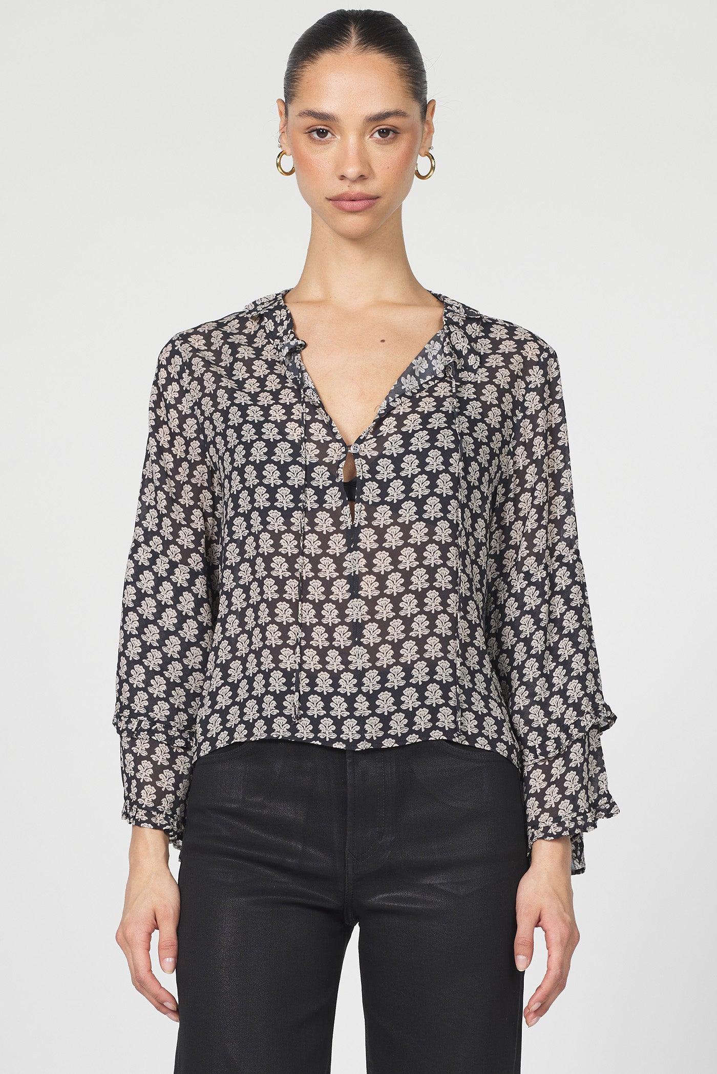 Dear John | Jaquel Long Sleeve W/ Ruffle Detail Brand Photo Front