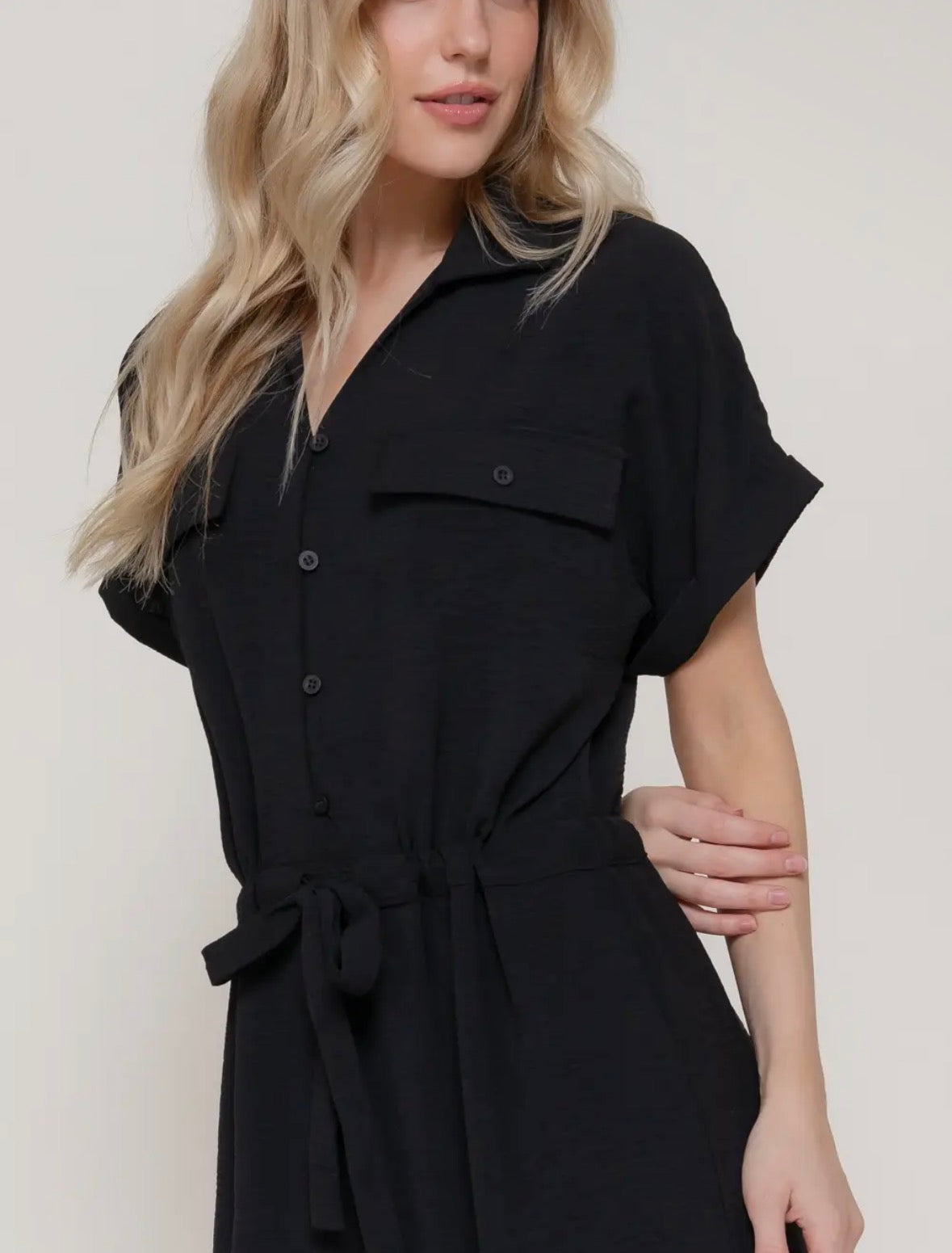 Red Hot Getaway Jumpsuit in Black