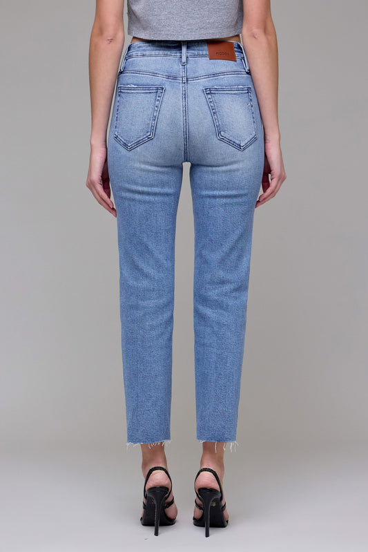 Hidden | Tracey High Rise Cropped Straight Back