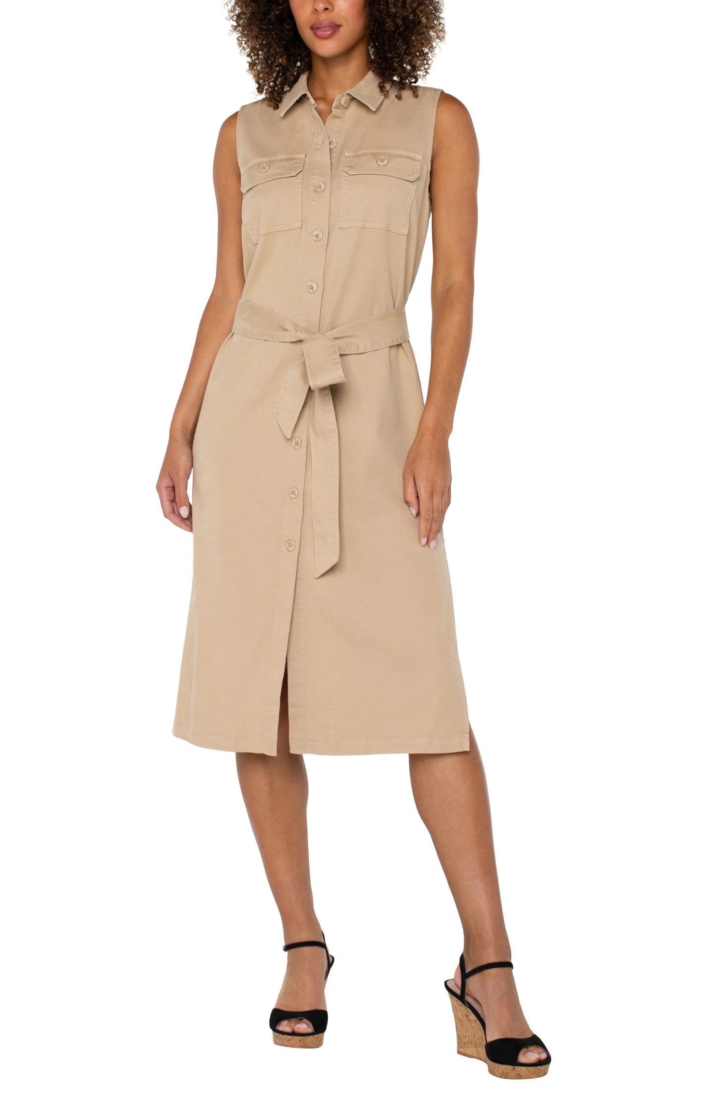 Liverpool | Sleeveless Shirt Dress