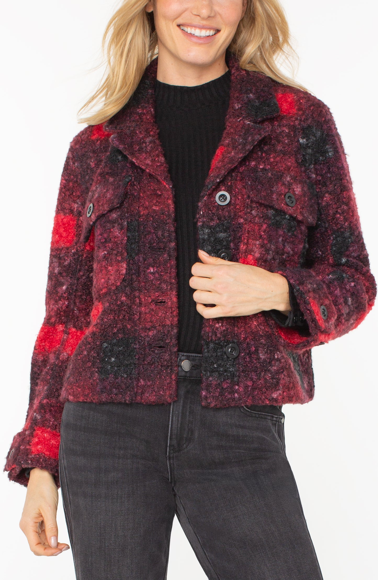 Liverpool | Button Front Boxy Shacket Front