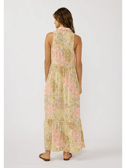 Terracotta Sunset Sleeveless Maxi Dress
