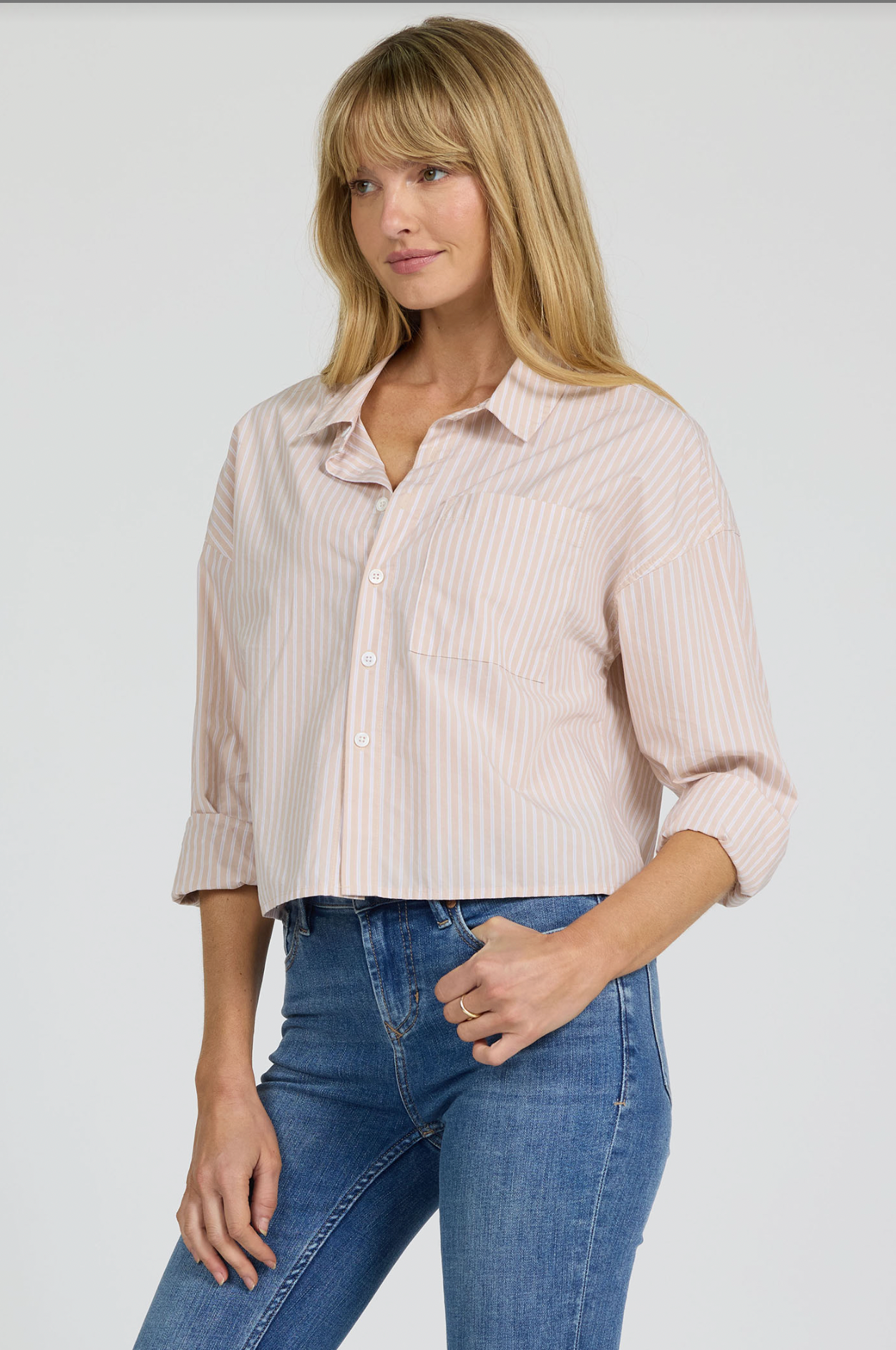Dear John | Cropped Adrianna Button Up