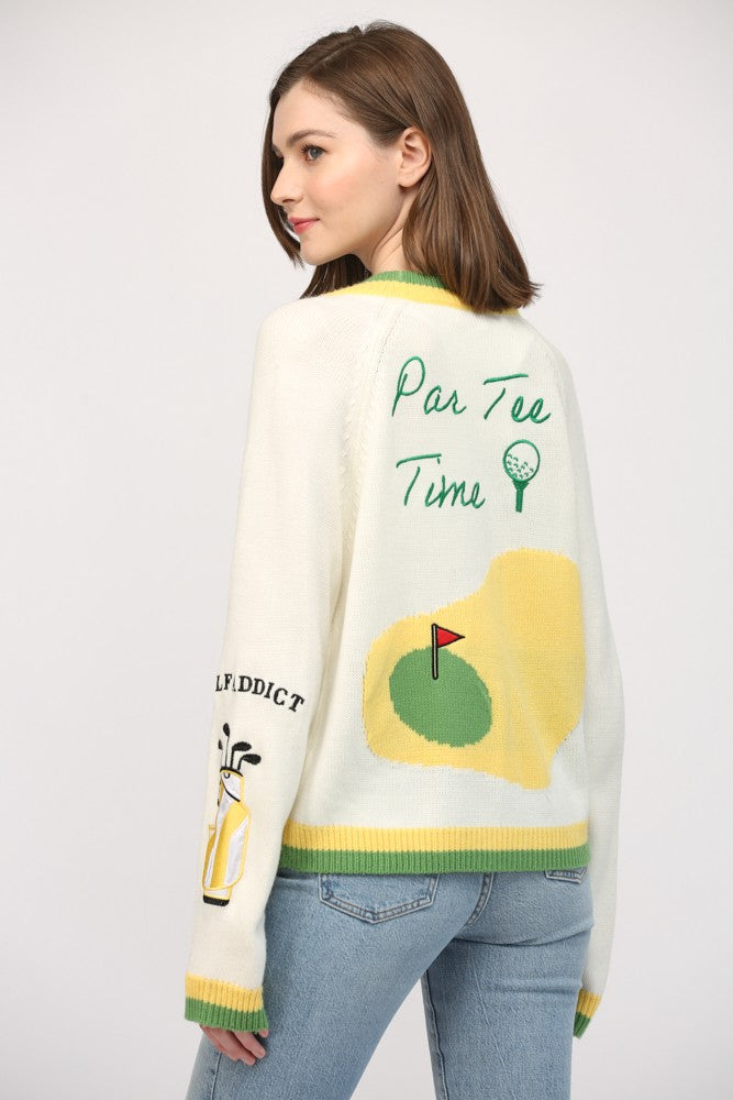 The Clubhouse Cardigan Back Side