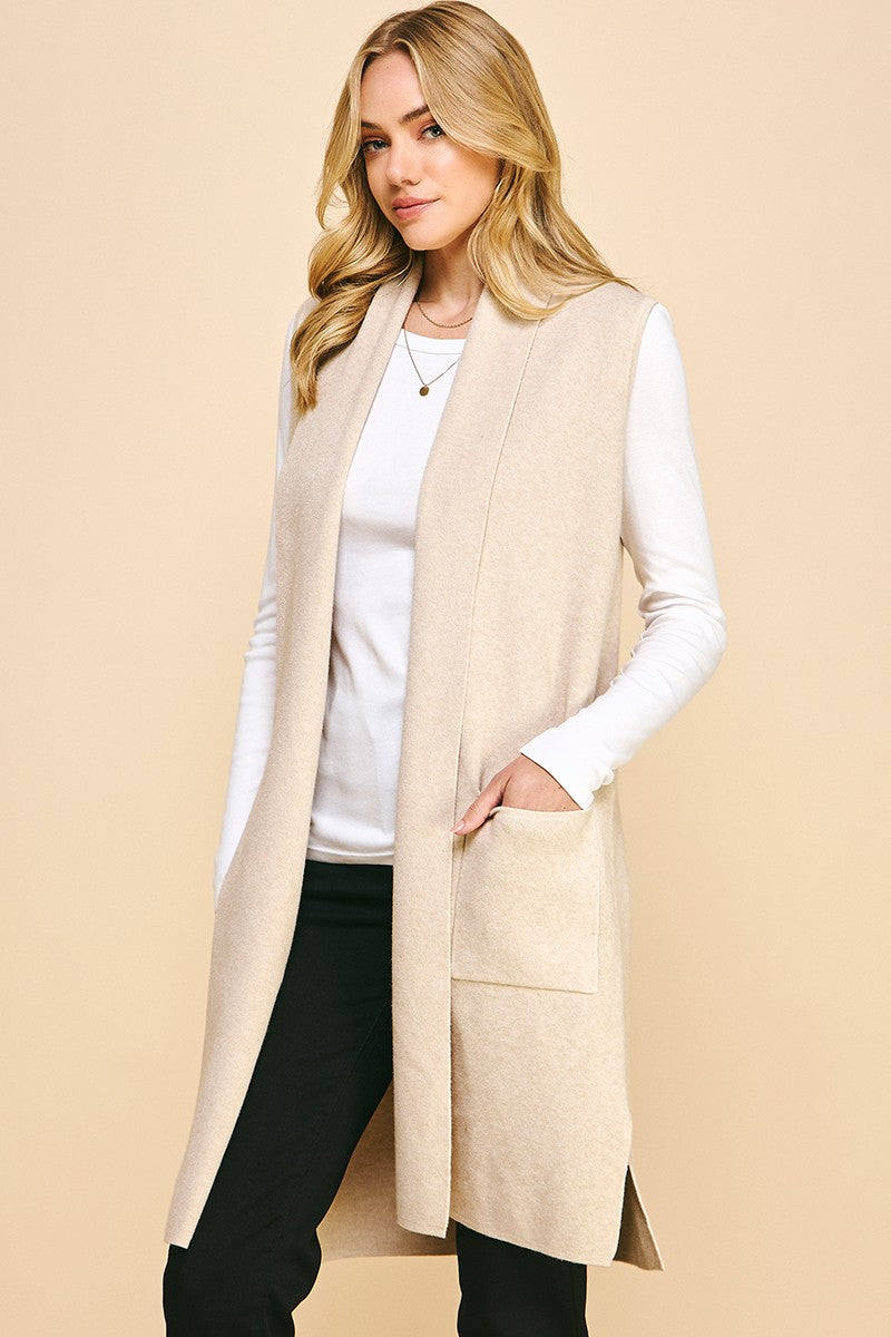 The Driftwood Duster Oatmeal Side Vest