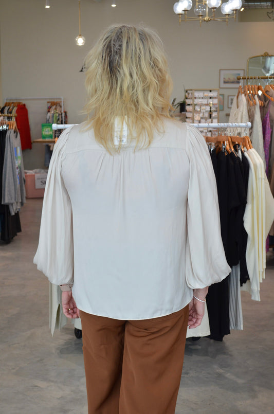 The Modern Muse Puff Sleeve Blouse Back