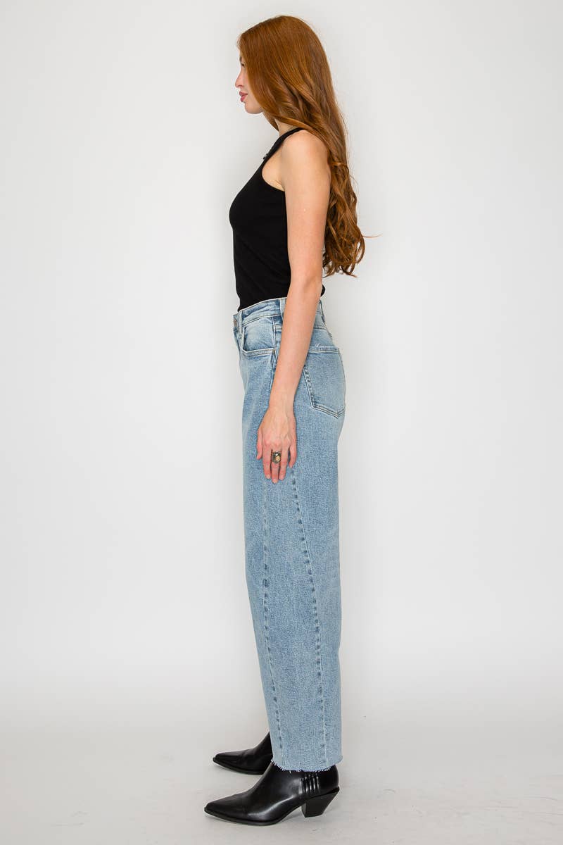 High Rise Barrel Jeans