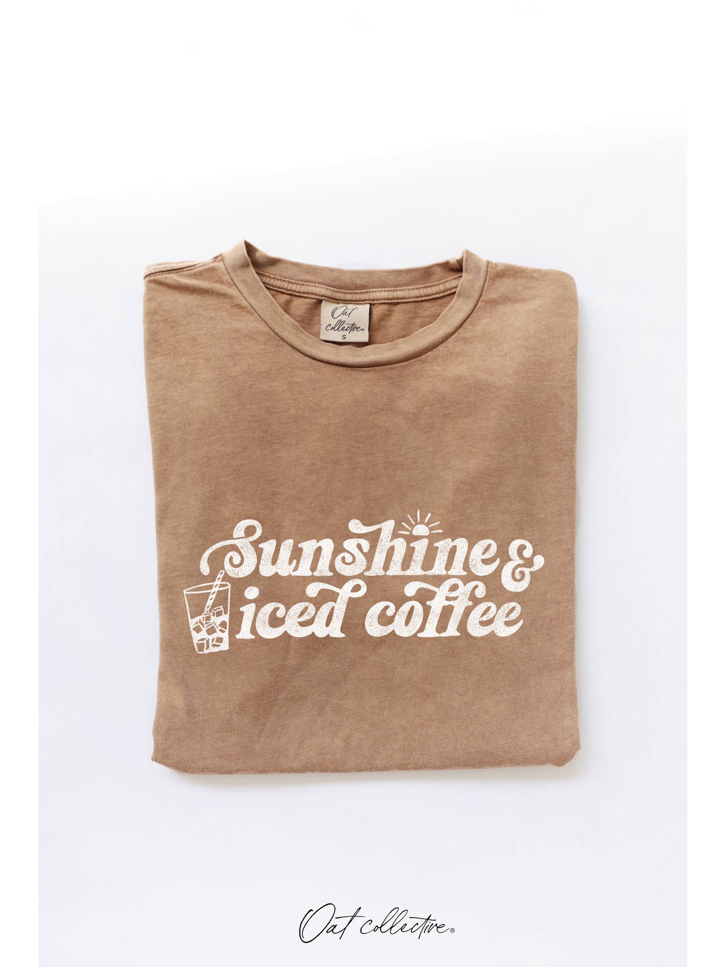 Sunshine and Iced Coffee Mineral Washed Graphic Tee