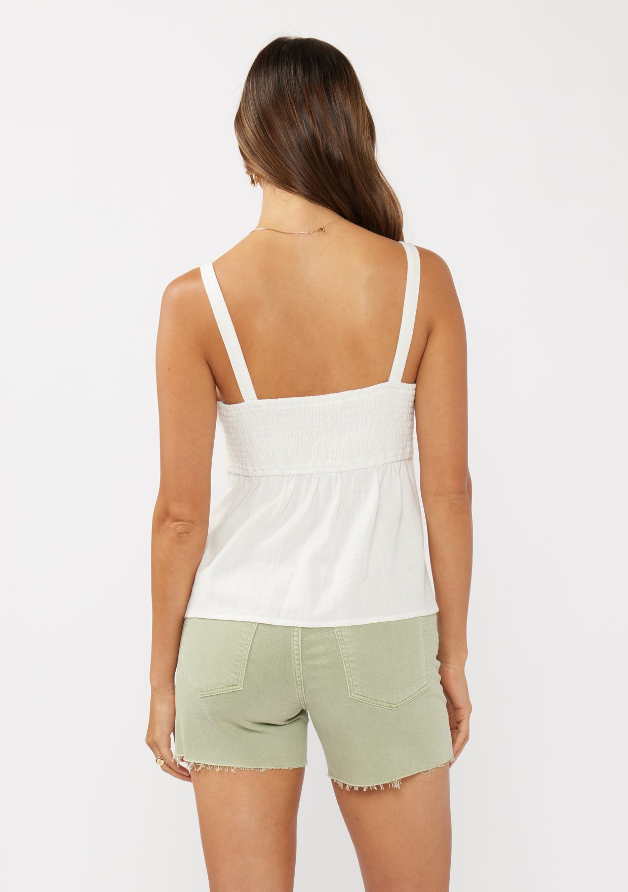 Vintage-Inspired Pintuck Tank with Lace Accents