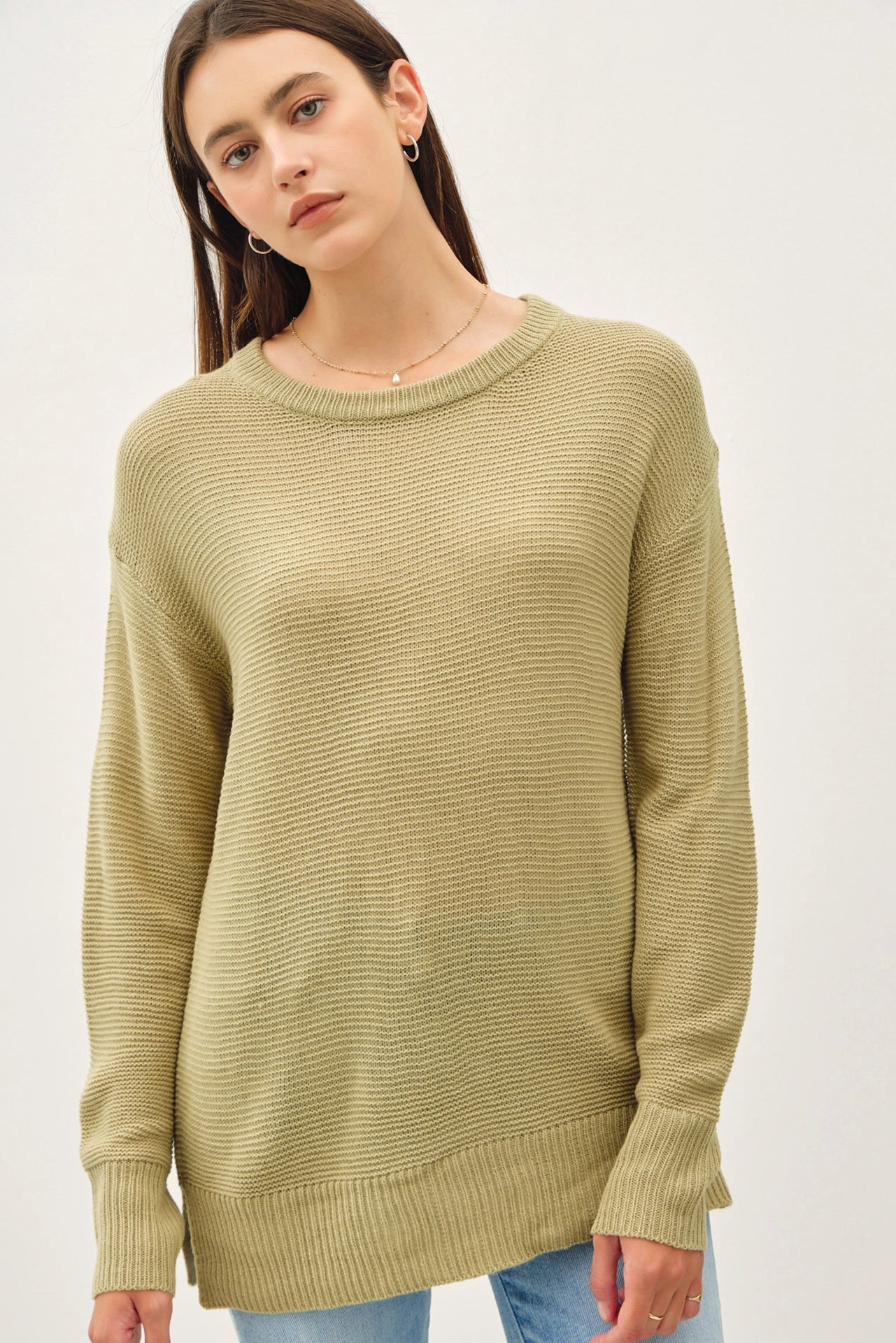 Everyday Boyfriend Fit Waffle Sweater