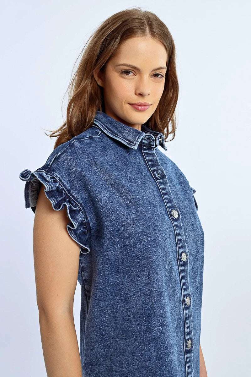 Molly Bracken | Downtown Denim Shirt Dress