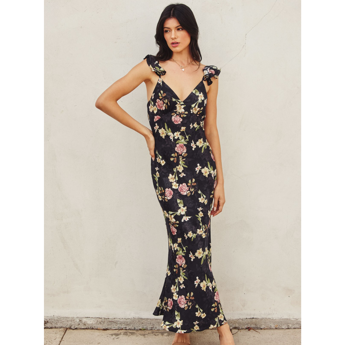 My Darling Flutter Sleeve Maxi Dress