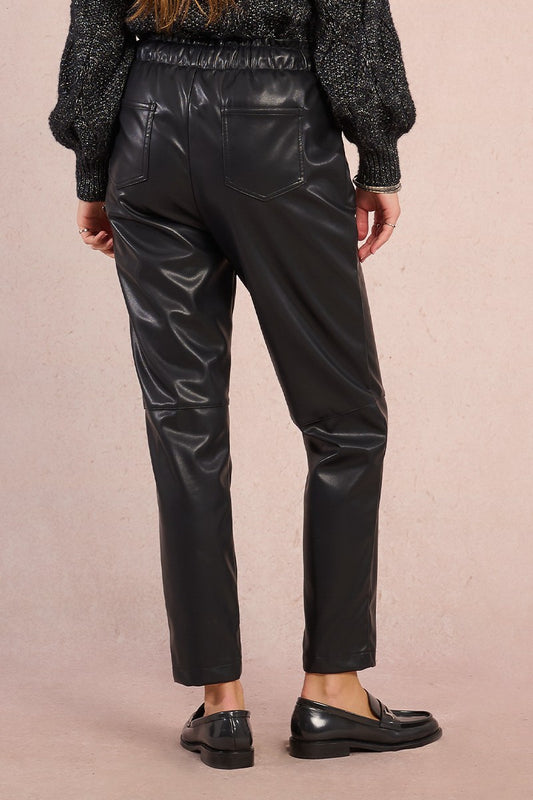 Molly Bracken Faux Leather Tie Waist Pants