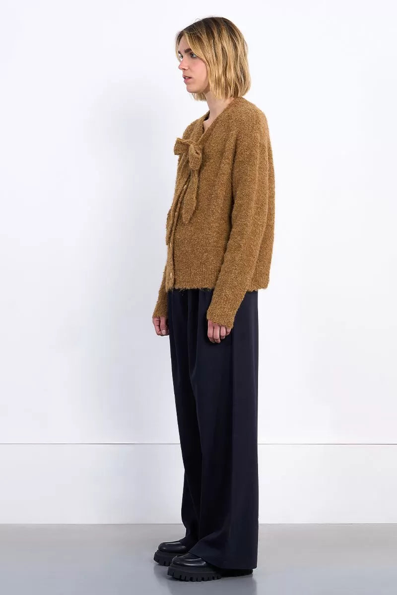 Molly Bracken Knitted Tie Collar Cardigan