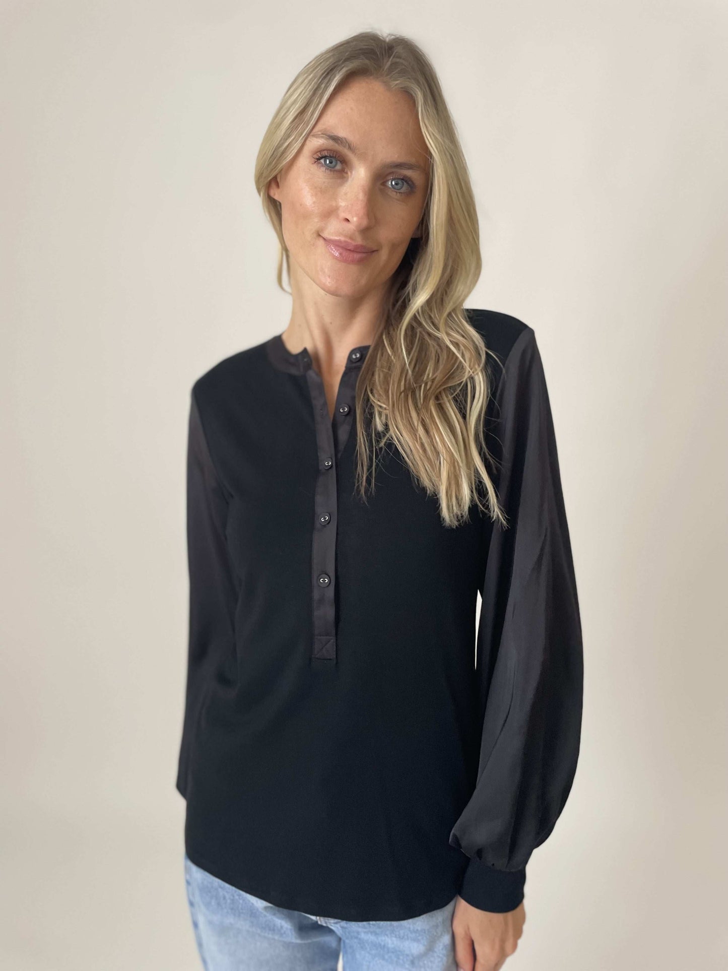Six/Fifty | Janie Satin Sleeve Top