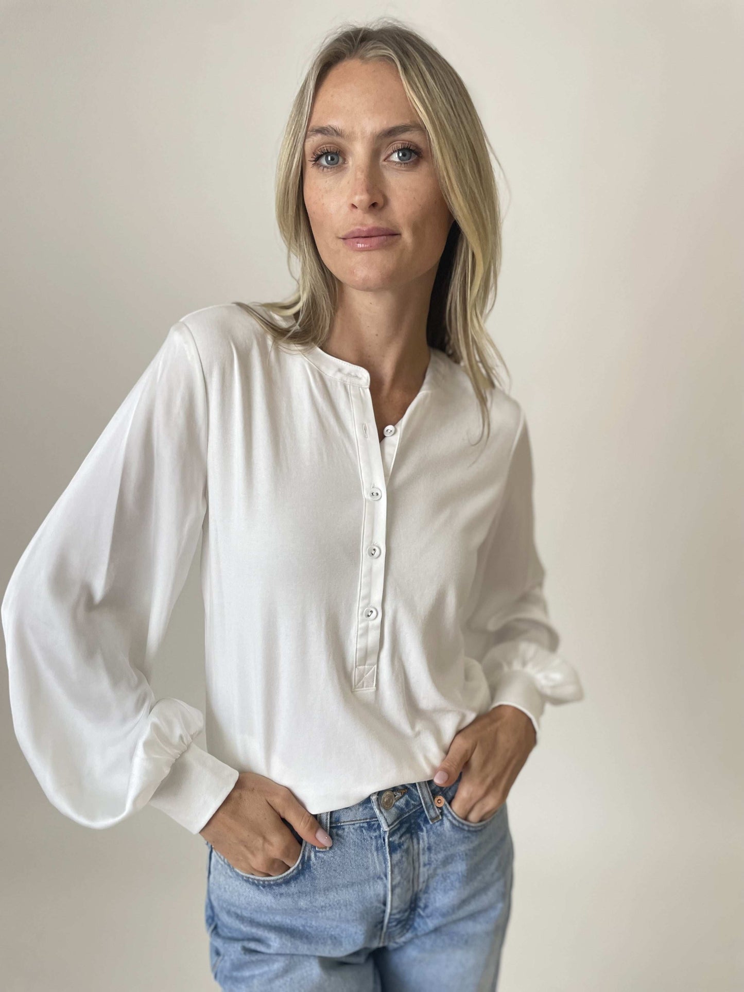 Six/Fifty | Janie Satin Sleeve Top