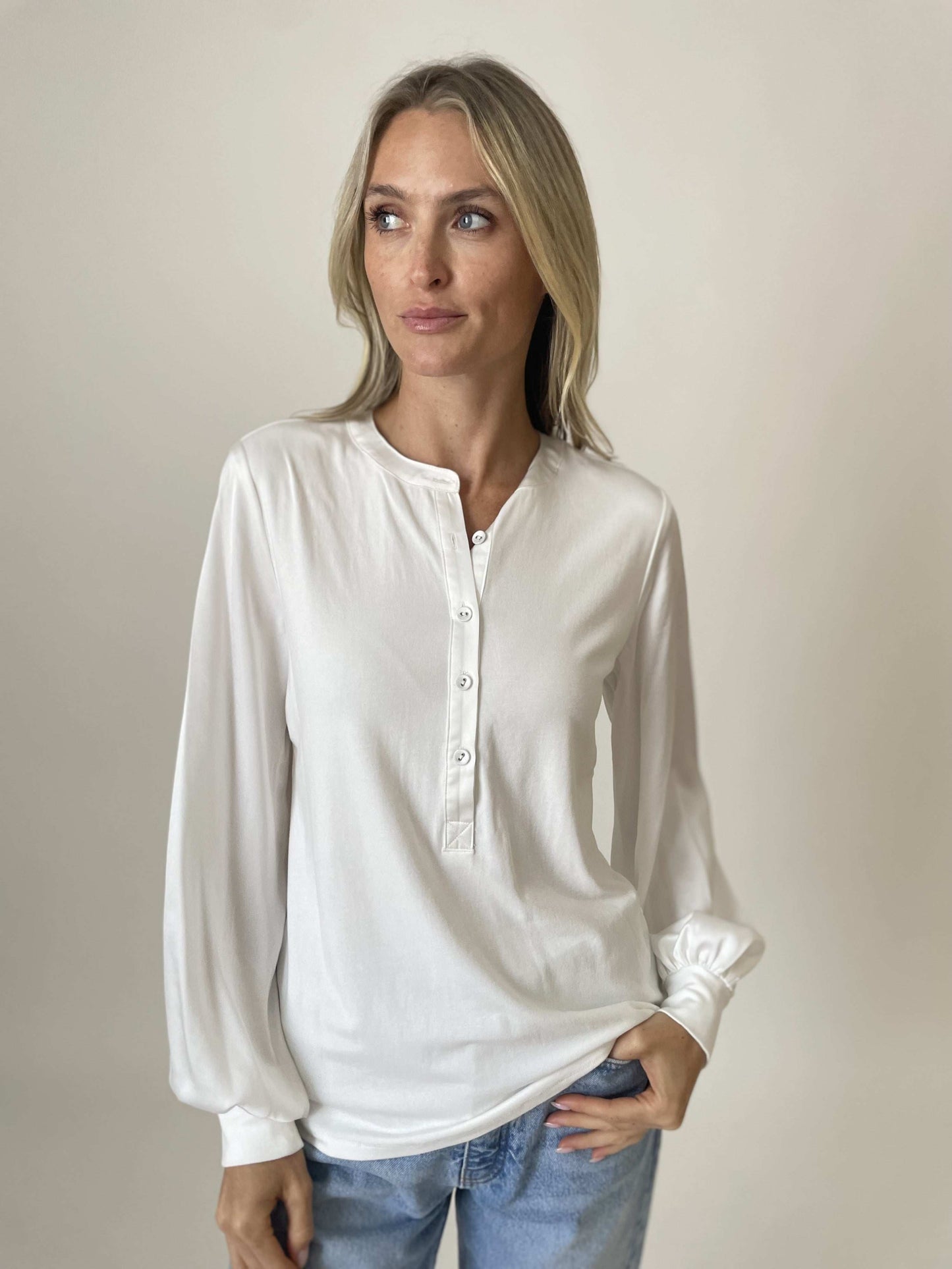 Six/Fifty | Janie Satin Sleeve Top