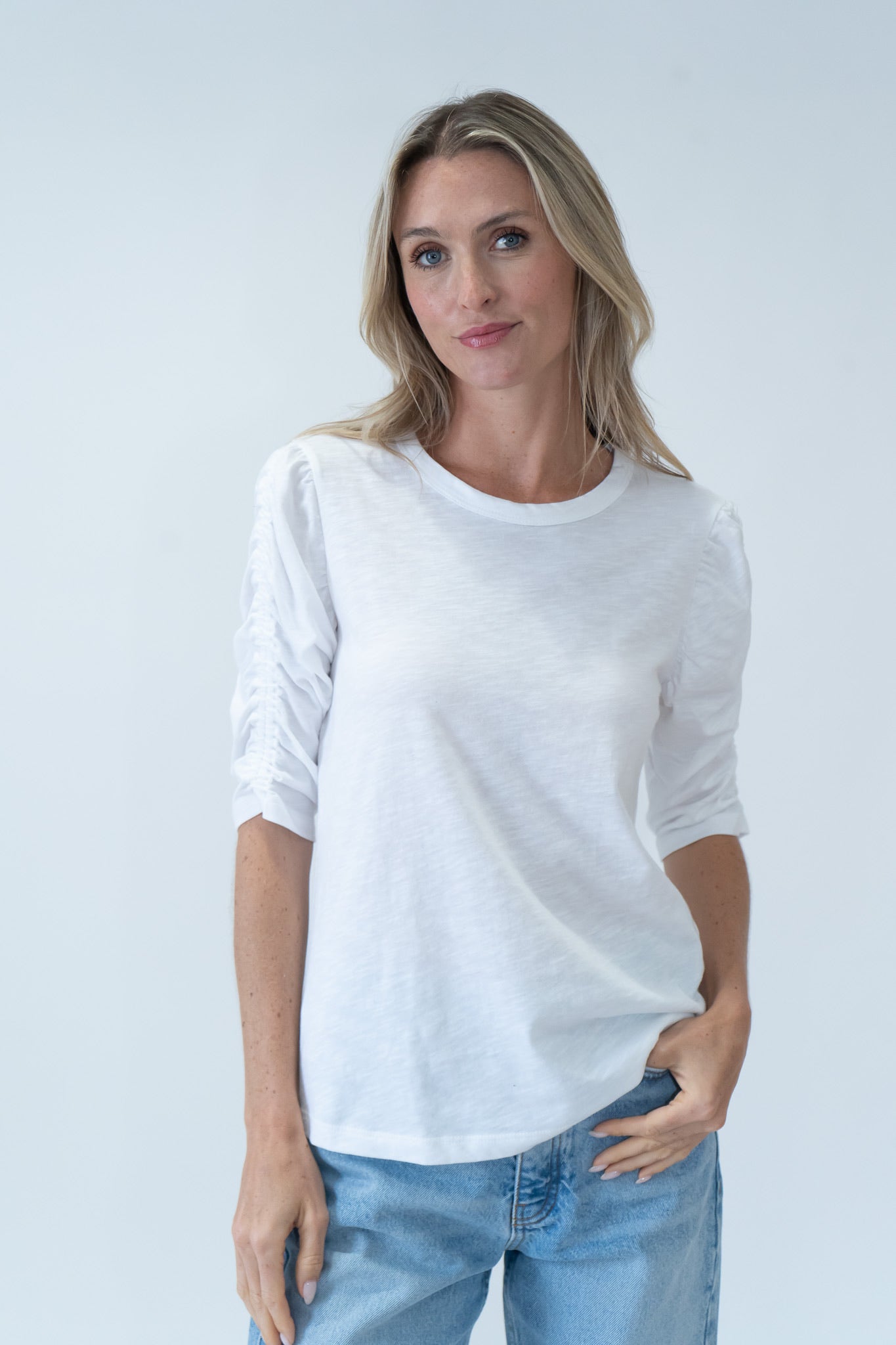 Six/Fifty | Maria Ruched Sleeve Tee
