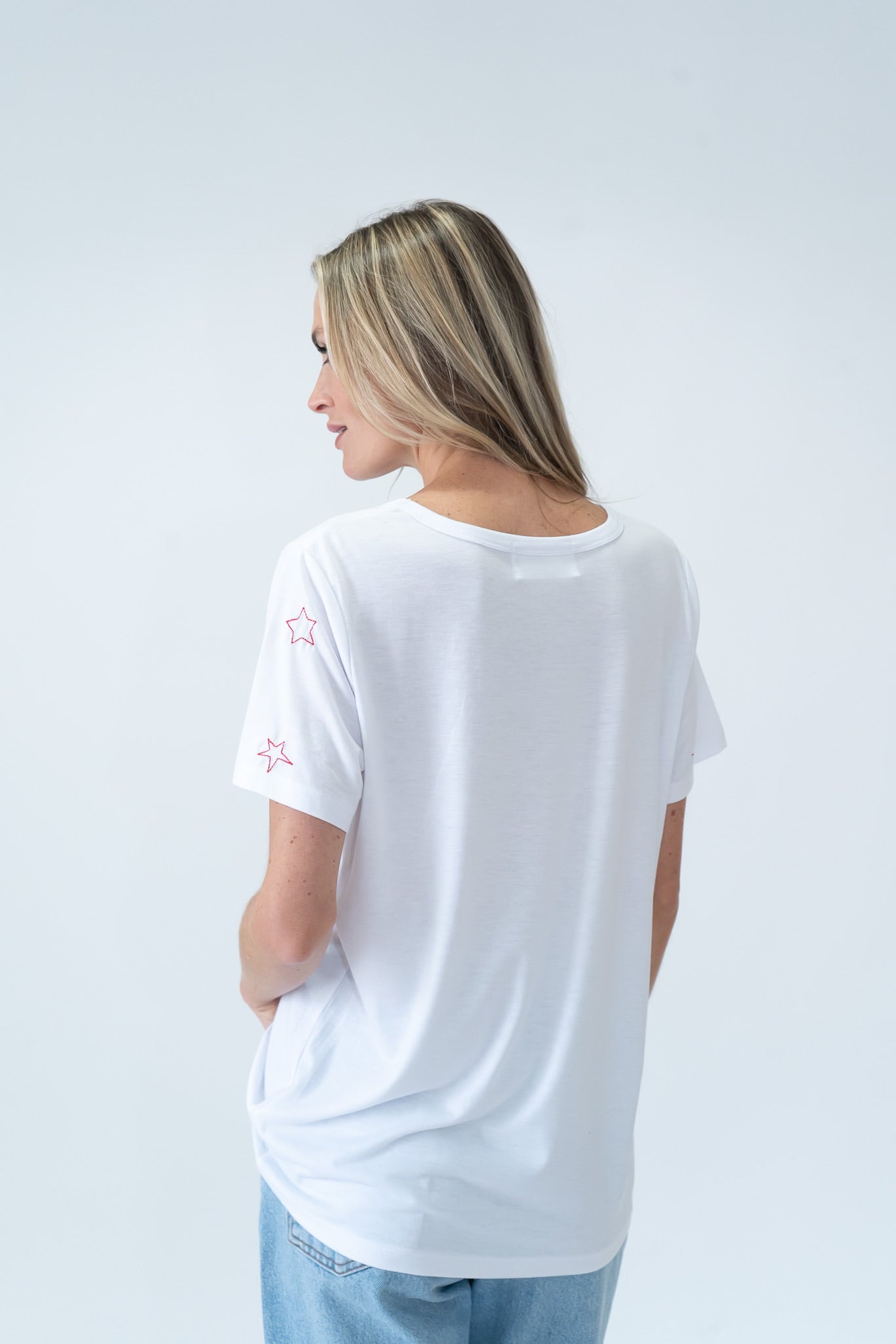 Six/Fifty | Georgetown Star Embroidered Tee