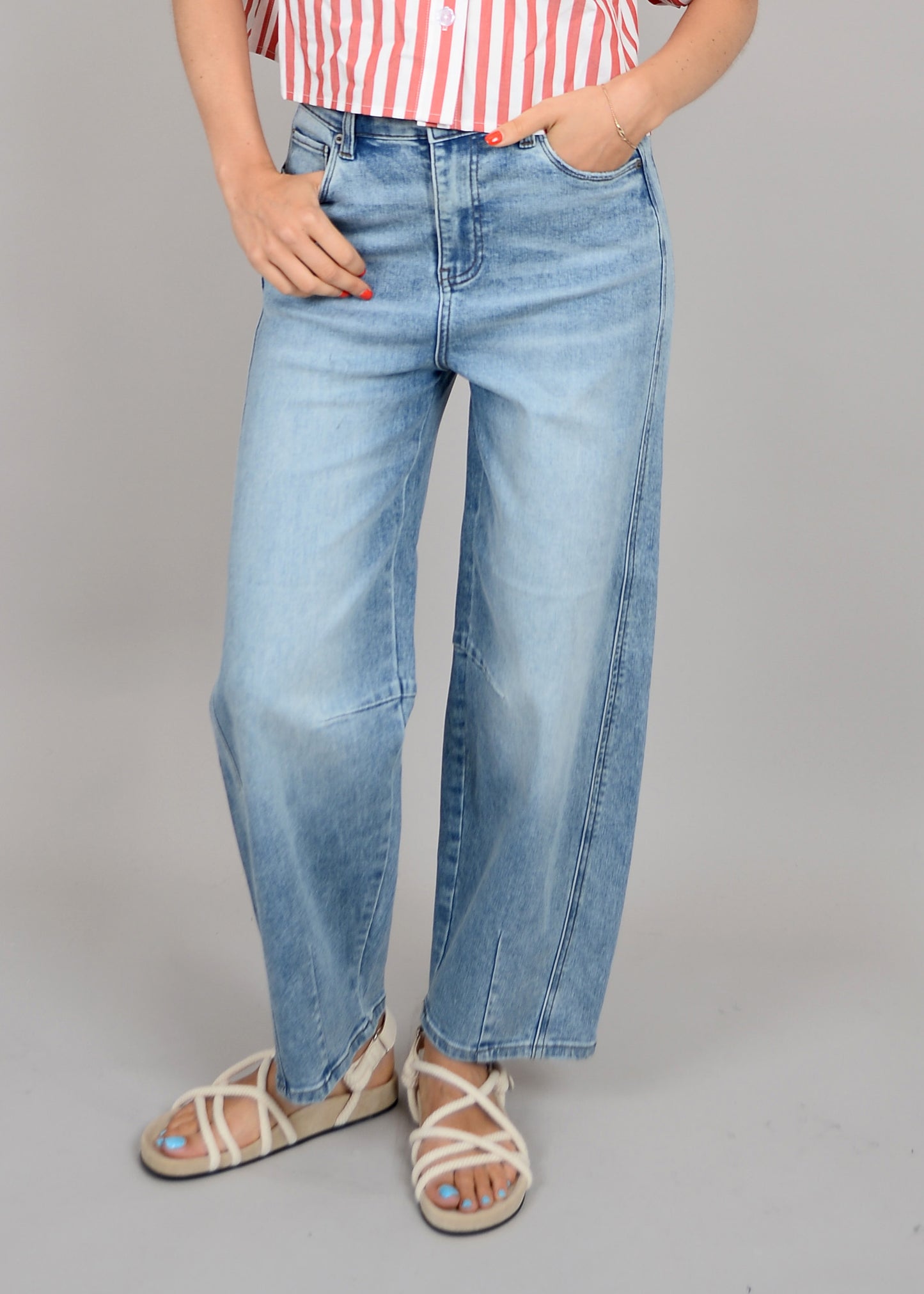 RD Style | Barni Stretch Denim Barrel Pant