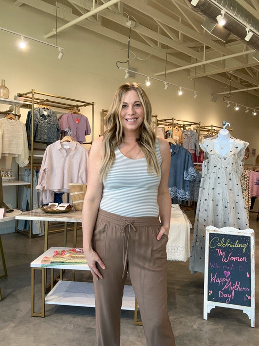 Cloudline Stripe Double Lined Tank