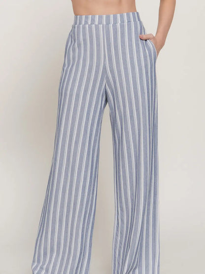 Seaside Stripe Wide Leg Pants