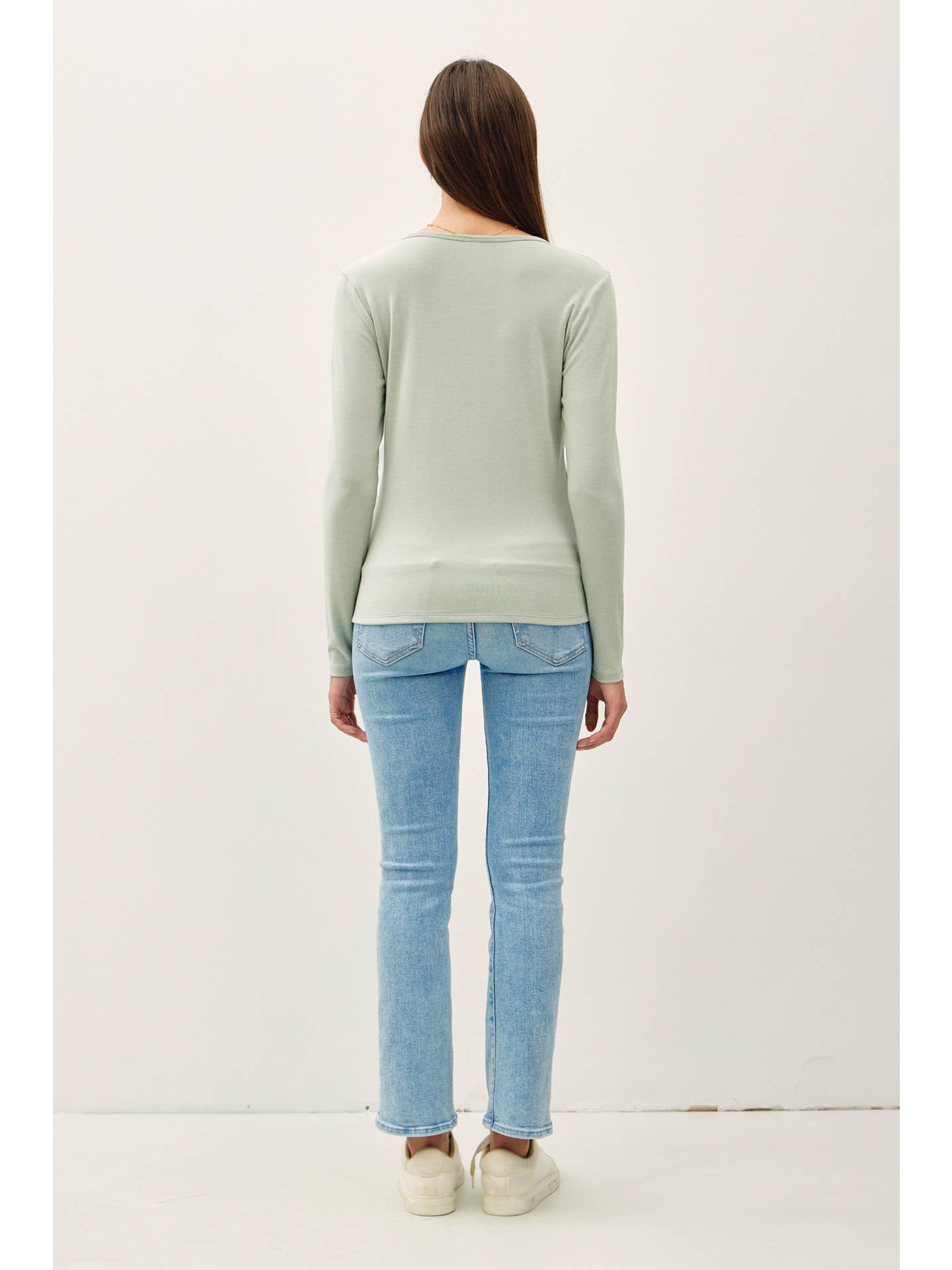 The Simple Grace Split Neck Top