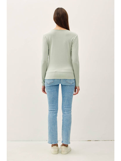 The Simple Grace Split Neck Top