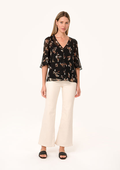 The Noir Blossom Blouse