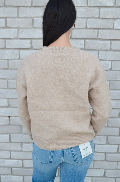 Garden Whisper Jacquard Knit Floral Sweater