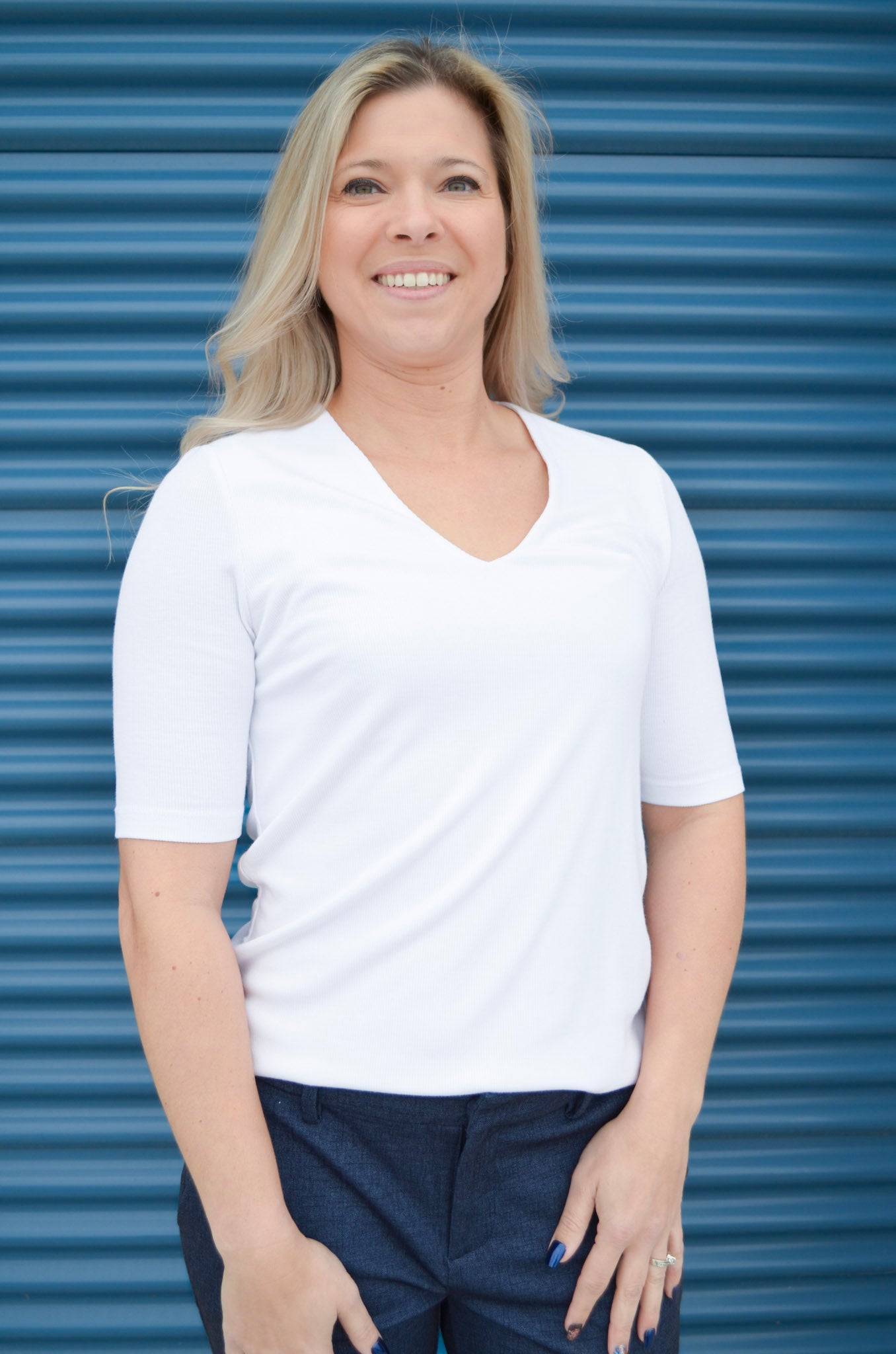 Liverpool Double Layered V-Neck Top