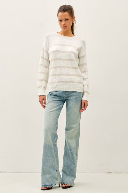 The Pastel Praise Striped Sweater