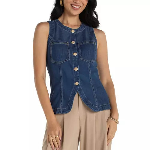 Liverpool | Crew Neck Split Front Vest