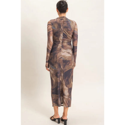 Mocha Muse Mesh Dress