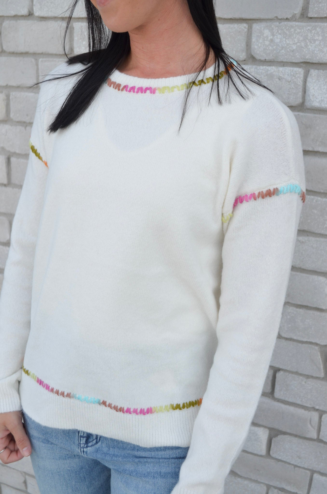 Rainbow Stitch Sweater