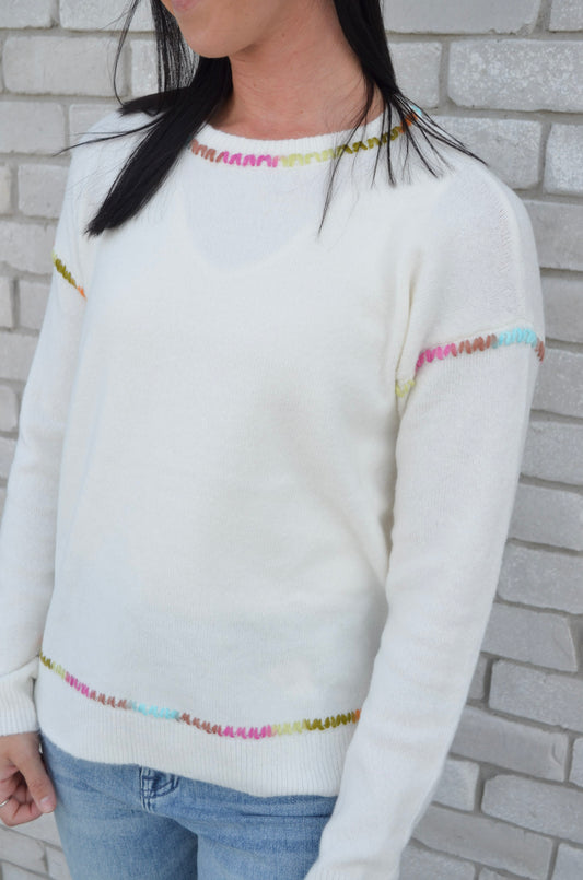 Rainbow Stitch Sweater